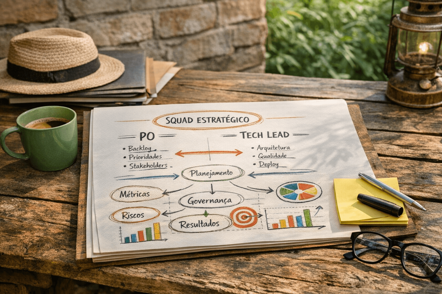 PO e Tech Lead em squad estratégico: papéis