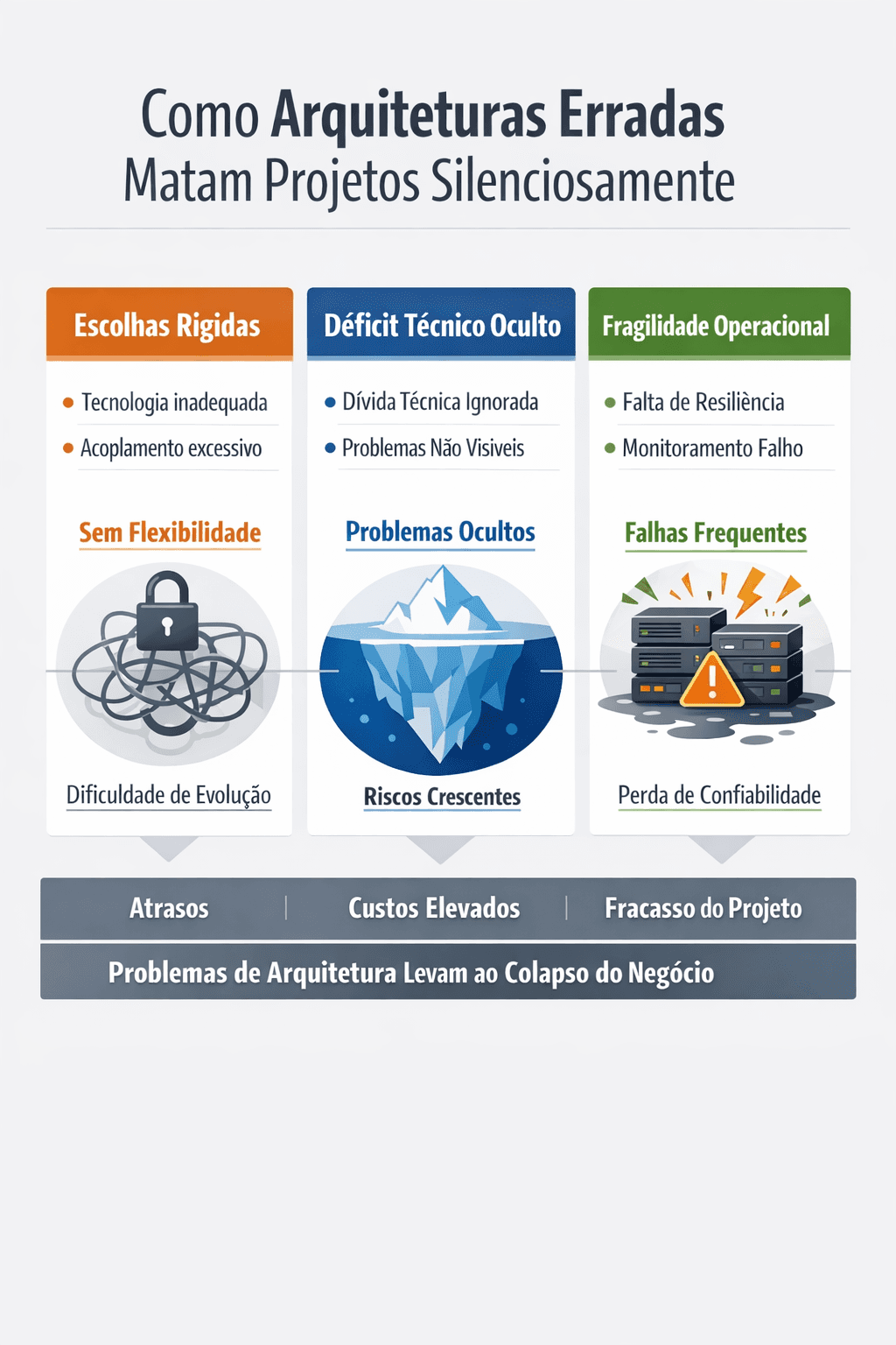 A arquitetura errada mata projetos silenciosamente